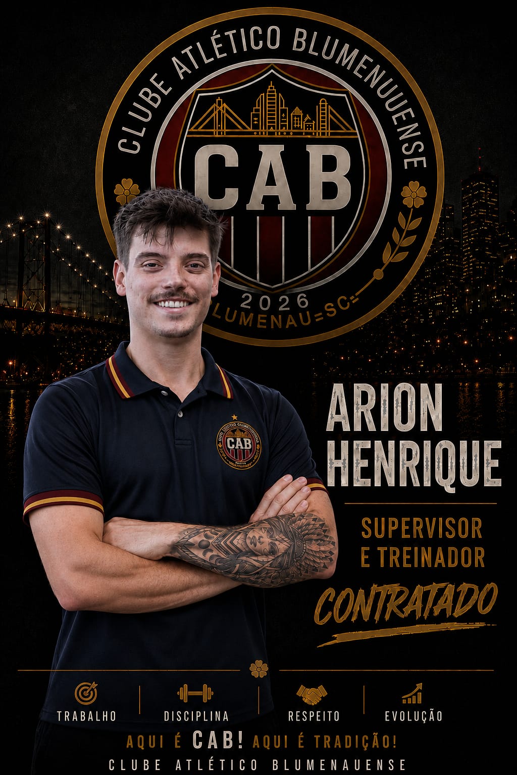 Arion Henrique, treinador do Clube Atlético Blumenauense